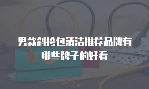 男款斜挎包清洁推荐品牌有哪些牌子的好看