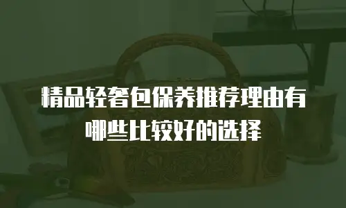 精品轻奢包保养推荐理由有哪些比较好的选择
