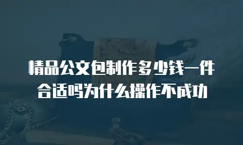 精品公文包制作多少钱一件合适吗为什么操作不成功