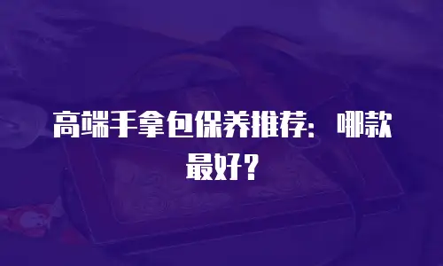 高端手拿包保养推荐：哪款最好？