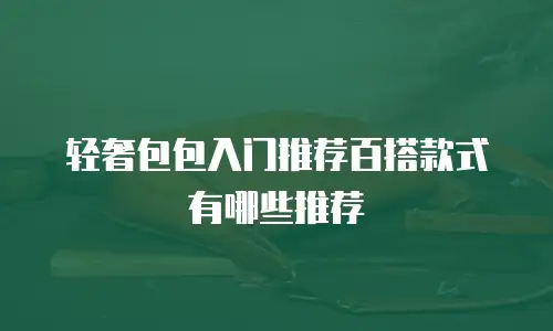 轻奢包包入门推荐百搭款式有哪些推荐