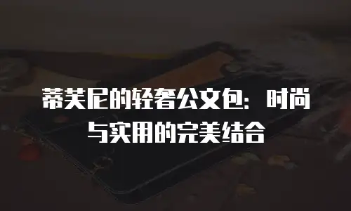 蒂芙尼的轻奢公文包：时尚与实用的完美结合