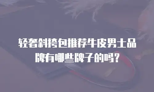 轻奢斜挎包推荐牛皮男士品牌有哪些牌子的吗？