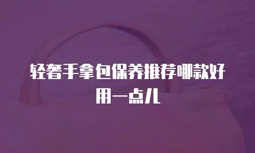 轻奢手拿包保养推荐哪款好用一点儿