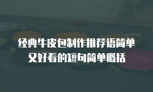 经典牛皮包制作推荐语简单又好看的短句简单概括