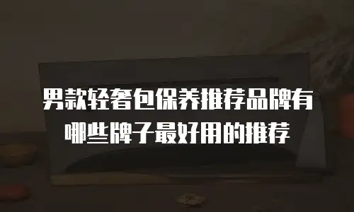 男款轻奢包保养推荐品牌有哪些牌子最好用的推荐