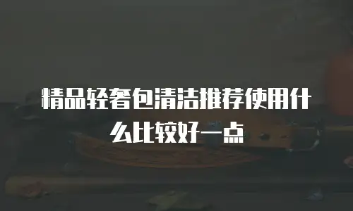 精品轻奢包清洁推荐使用什么比较好一点