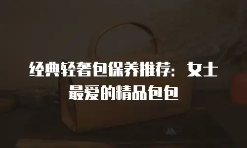 经典轻奢包保养推荐：女士最爱的精品包包