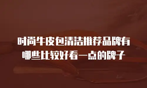 时尚牛皮包清洁推荐品牌有哪些比较好看一点的牌子