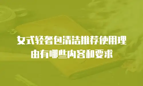 女式轻奢包清洁推荐使用理由有哪些内容和要求