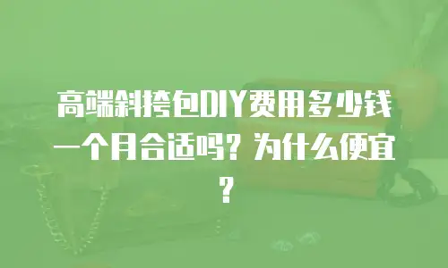 高端斜挎包DIY费用多少钱一个月合适吗？为什么便宜？