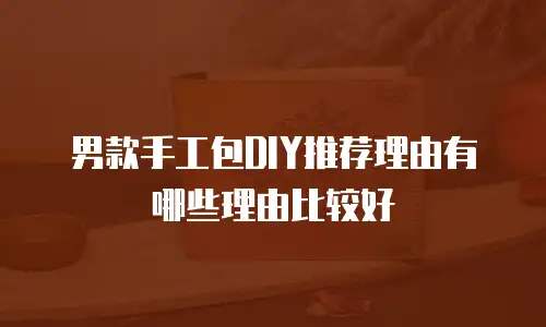 男款手工包DIY推荐理由有哪些理由比较好