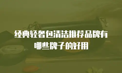 经典轻奢包清洁推荐品牌有哪些牌子的好用