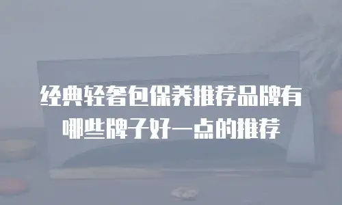 经典轻奢包保养推荐品牌有哪些牌子好一点的推荐
