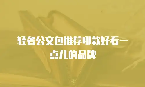 轻奢公文包推荐哪款好看一点儿的品牌