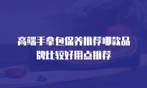 高端手拿包保养推荐哪款品牌比较好用点推荐
