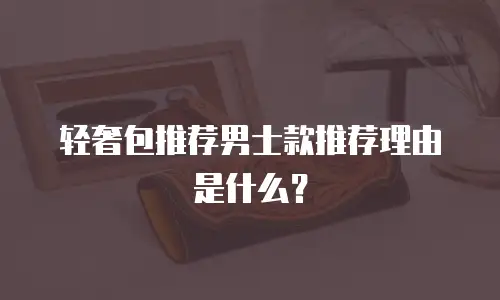 轻奢包推荐男士款推荐理由是什么？