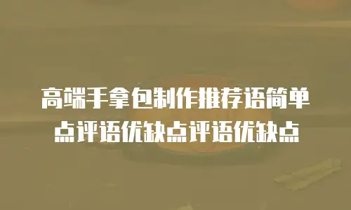 高端手拿包制作推荐语简单点评语优缺点评语优缺点