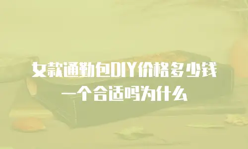 女款通勤包DIY价格多少钱一个合适吗为什么