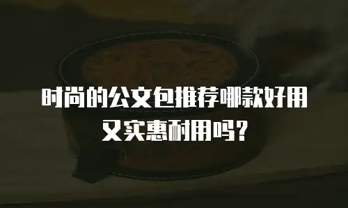 时尚的公文包推荐哪款好用又实惠耐用吗？