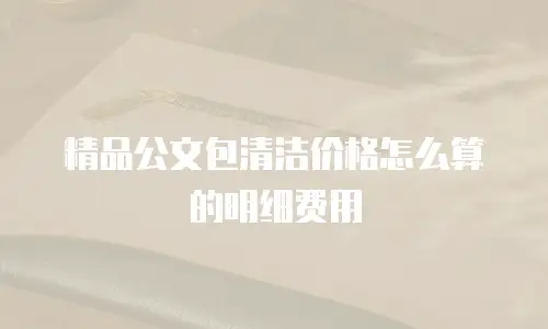 精品公文包清洁价格怎么算的明细费用