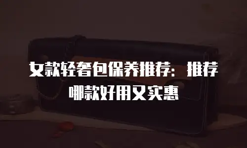 女款轻奢包保养推荐：推荐哪款好用又实惠