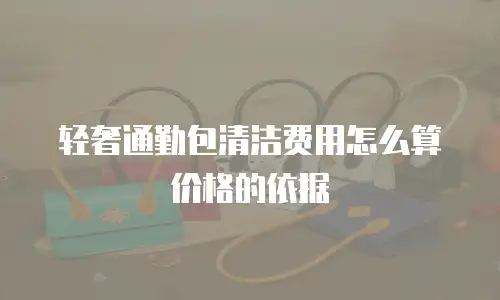 轻奢通勤包清洁费用怎么算价格的依据