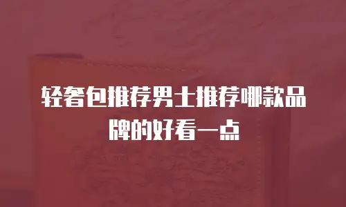 轻奢包推荐男士推荐哪款品牌的好看一点