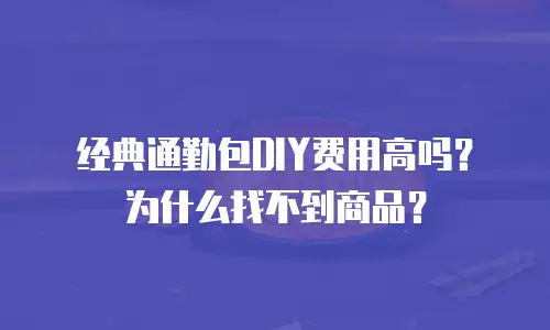 经典通勤包DIY费用高吗？为什么找不到商品？