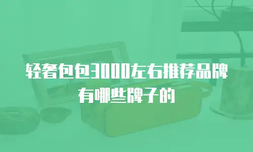 轻奢包包3000左右推荐品牌有哪些牌子的
