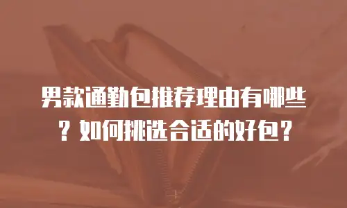 男款通勤包推荐理由有哪些？如何挑选合适的好包？