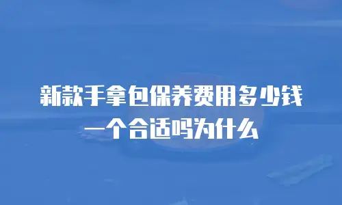 新款手拿包保养费用多少钱一个合适吗为什么