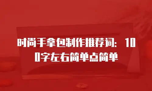 时尚手拿包制作推荐词：100字左右简单点简单
