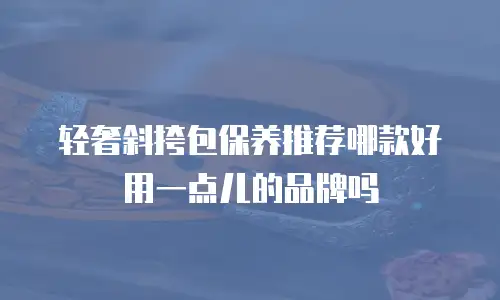 轻奢斜挎包保养推荐哪款好用一点儿的品牌吗