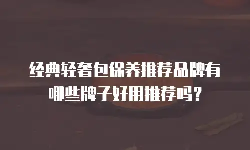 经典轻奢包保养推荐品牌有哪些牌子好用推荐吗？