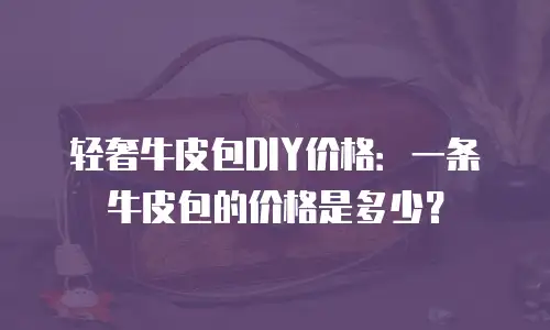轻奢牛皮包DIY价格：一条牛皮包的价格是多少？