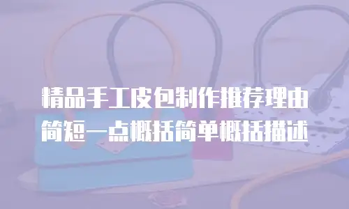 精品手工皮包制作推荐理由简短一点概括简单概括描述