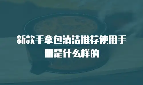 新款手拿包清洁推荐使用手册是什么样的