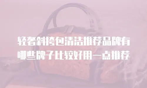 轻奢斜挎包清洁推荐品牌有哪些牌子比较好用一点推荐