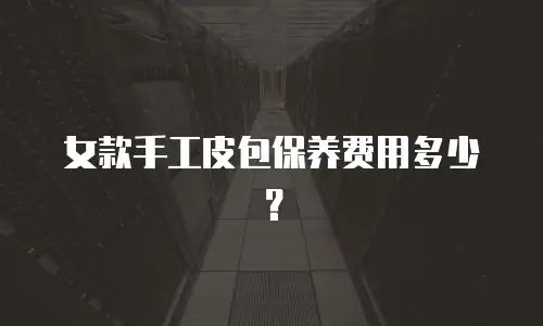 女款手工皮包保养费用多少？