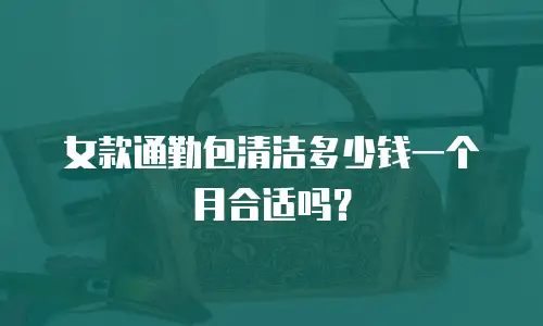 女款通勤包清洁多少钱一个月合适吗？