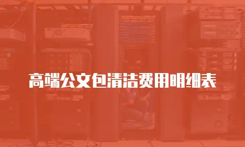 高端公文包清洁费用明细表