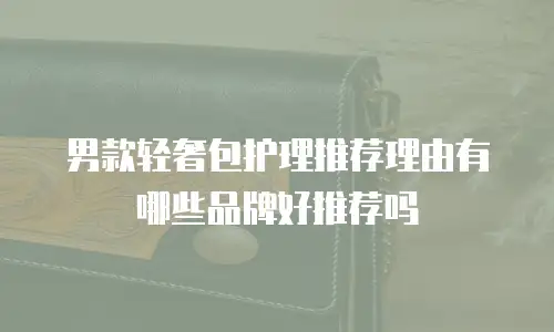 男款轻奢包护理推荐理由有哪些品牌好推荐吗