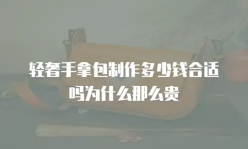 轻奢手拿包制作多少钱合适吗为什么那么贵