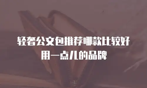 轻奢公文包推荐哪款比较好用一点儿的品牌