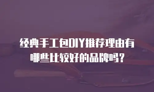 经典手工包DIY推荐理由有哪些比较好的品牌吗？