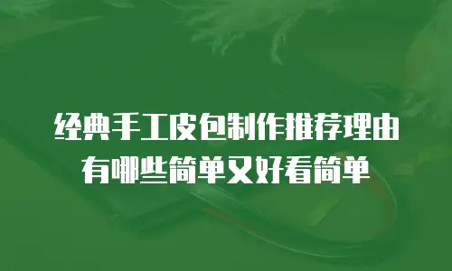 经典手工皮包制作推荐理由有哪些简单又好看简单