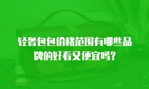 轻奢包包价格范围有哪些品牌的好看又便宜吗？