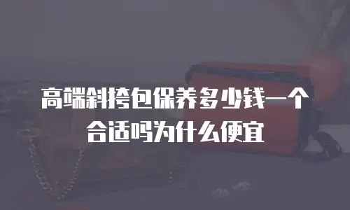高端斜挎包保养多少钱一个合适吗为什么便宜