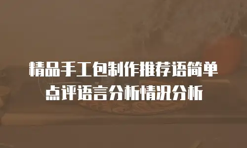 精品手工包制作推荐语简单点评语言分析情况分析
